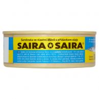 Sardinela ve vlastní šťávě 240g/168g SAIRA*SAIRA 