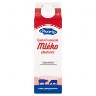 Farmářské mléko čerstvé plnotučné 3,6% 1l Moravia