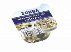Zorba nakládaný sýr s olivami 100g/64g
