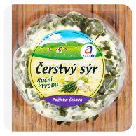 Čerstvý sýr s příchutí pažitka-česnek 100g