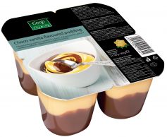 COOP Premium Puding Choco s vanilkovou příchutí 4x125g