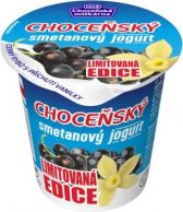 Choceňský smetanový jogurt černý rybíz s příchutí vanilky 150g