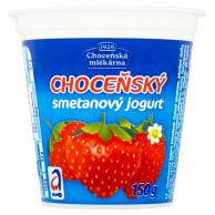 Choceňský smetanový jogurt jahoda 150g