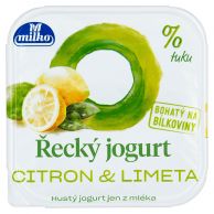 Milko Řecký jogurt 0% mango + citron/limetka 140g