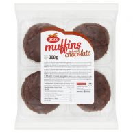 Muffiny čokoládové s kousky čokolády 4ks-300g 