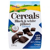 BONAVITA Cereals Black & White Pillows s kokosovou náplní 250g