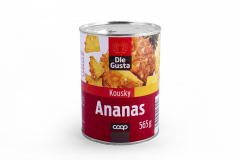 DLE GUSTA Ananas kousky 565g/340g
