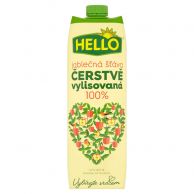 Nápoj Hello čerstvé vylisovaná jablečná šťáva 100% 1l