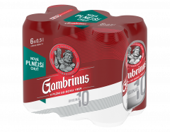 Pivo Gambrinus Originál 10 sv. výčepní 6x0,5l plech