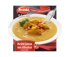 Krůtí játra na cibulce 340g Švéda