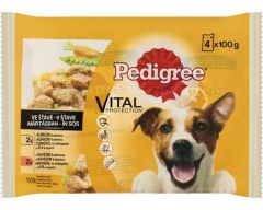 PEDIGREE Kapsička ADULT BONUS 4pack (2xkuř.se zel.+ 2xhov.se zel.) 400g