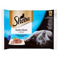 Kapsička kočka Sheba Selection rybí výběr v omáčce 4x85g