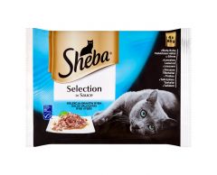 Kapsička kočka Sheba Selection rybí výběr v omáčce 4x85g