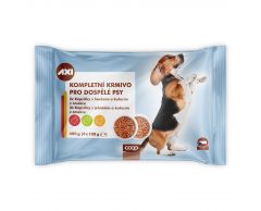 AXI Kompl. krmivo pro dosp. psy s hov., jehn. a kuř. 4x100g