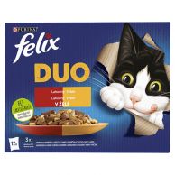 FELIX Kapsička kočka DUO Lahodný výběr v želé 12x85g