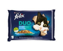 FELIX Kapsička kočka Fantastic DUO Lahodný výběr z ryb v želé 4x85g