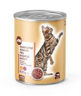 AXI Kompletní krmivo pro dospělé kočky Kousky v omáčce s kuřecím a játry 830g