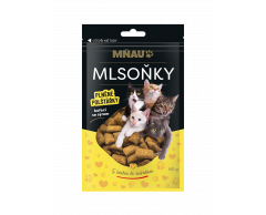 MŇAU Mlsoňky plněné polštářky kuřecí se sýrem doplň. krmivo 60g