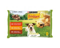 Friskies Kapsičky pro psy Adult výběr ve šťávě 4x100g 