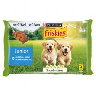 Friskies Kapsičky pro psy Junior výběr ve šťávě 4x100g 