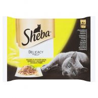 Kapsička kočka Sheba Delicacy drůbeží výběr 4x85g
