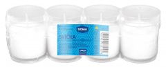DOMA Svíčka hřbitovní 4x50g, transparentní